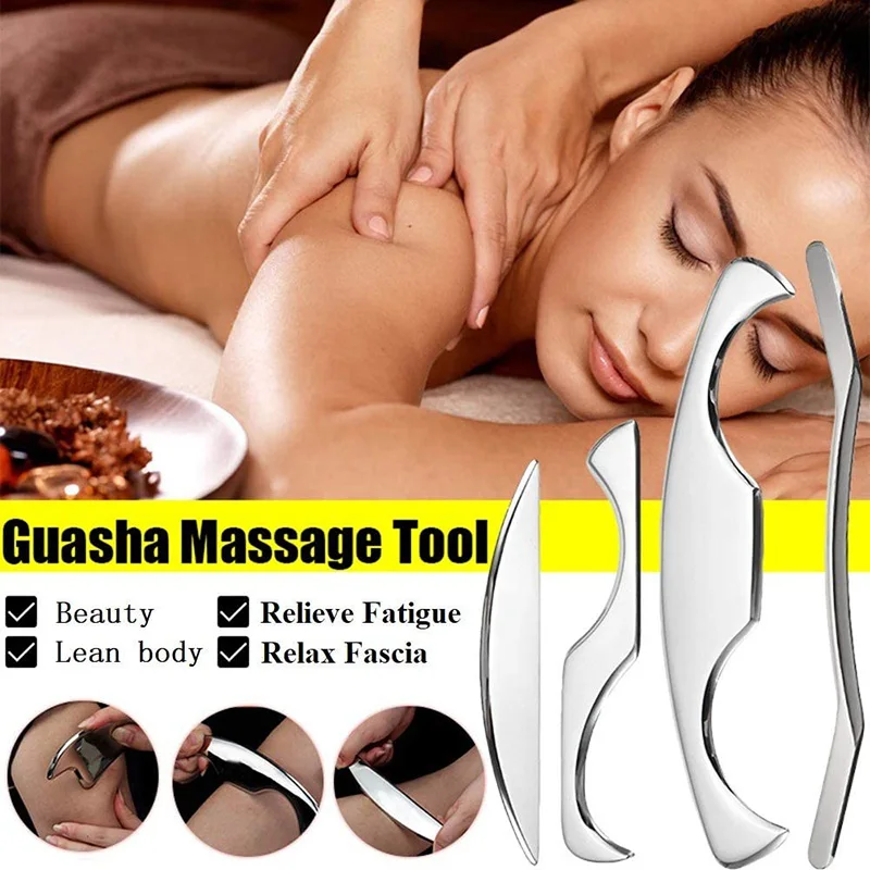 Professional Stainless Steel Gua Sha Scraping Massage Tools Myofascial Release Kit for Soft Tissue Mobilization Therapy