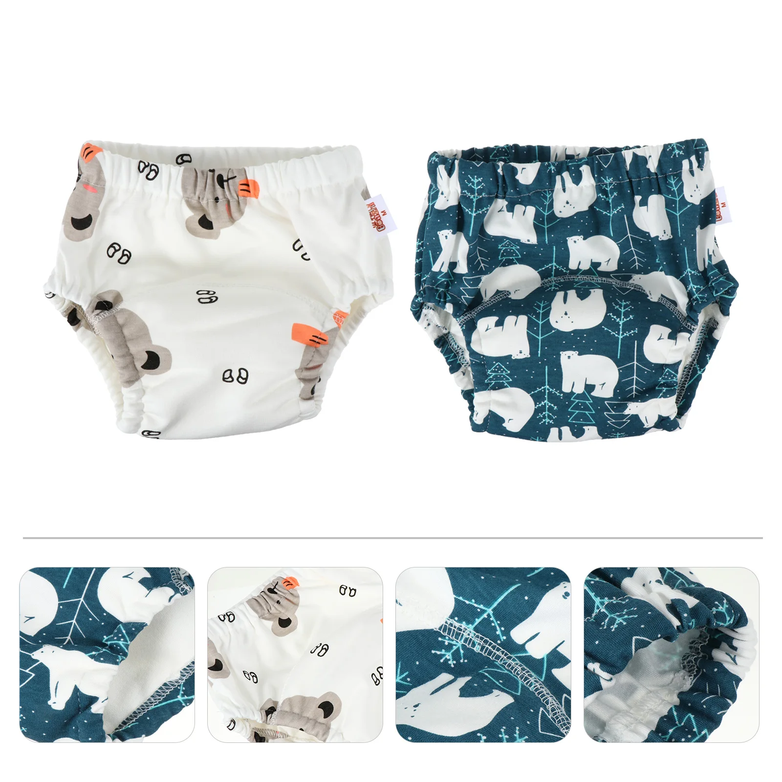 

2 Pcs Washable Diapers Pants Potty Training Newborn Nappies Panties Toddler Infant