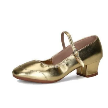 女性用ゴールデンバレエダンスシューズ,女性用ラウンドトゥハイヒールシューズ,クラシックで快適な春と夏のファッション,ea114