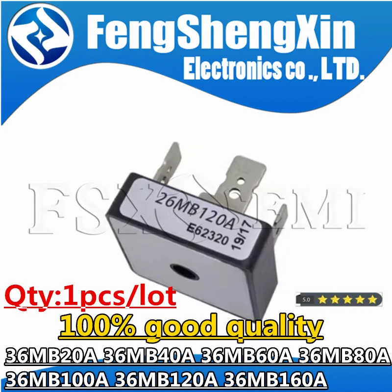 

1pcs 36MB20A 36MB40A 36MB60A 36MB80A 36MB100A 36MB120A 36MB160A Single-phase rectifier bridge