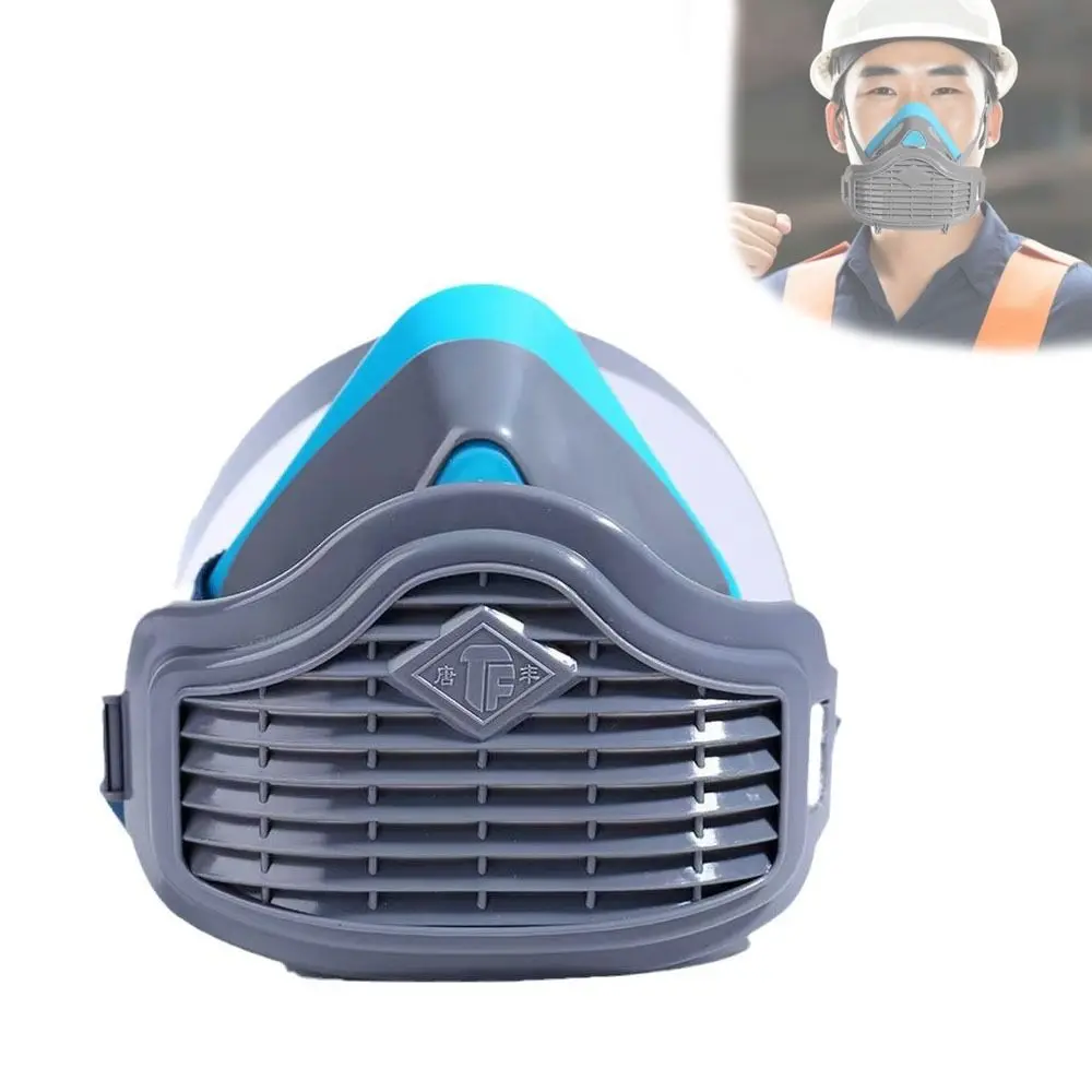 Silicone Dustproof Half Mask Replaceable Filter Cotton Cleanable Respirator Reusable Dust Face Mask