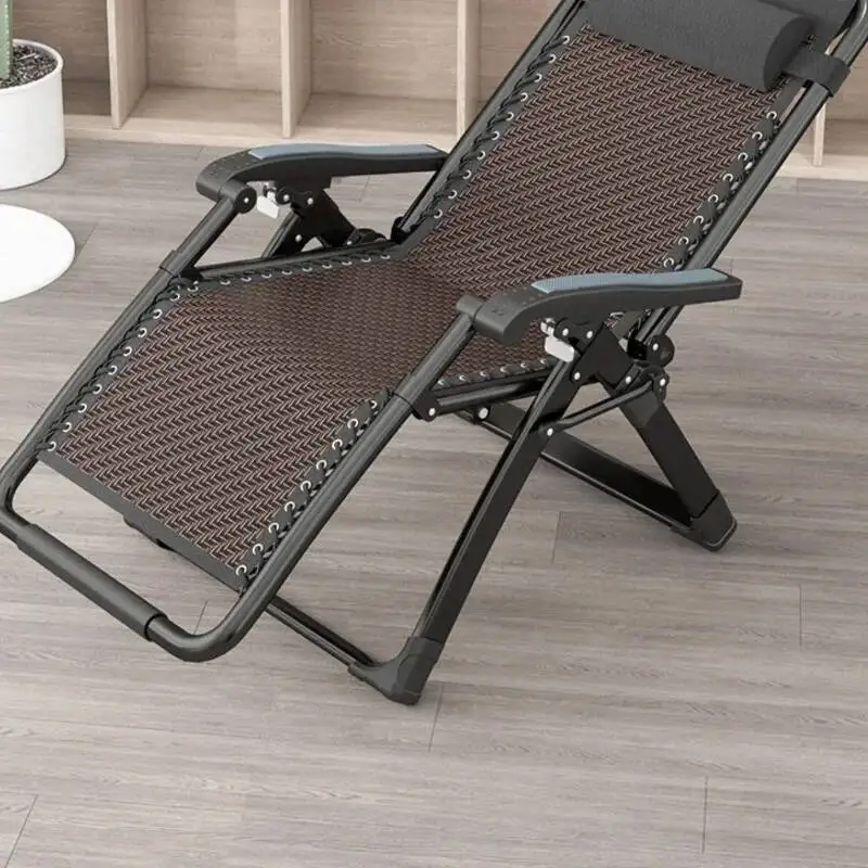 Rattan Relax Chaise Lounge Folding Office Home Relaxation Chaise Lounge Lazy Balcony Sillon Reclinables Terrace Furniture QF50TY