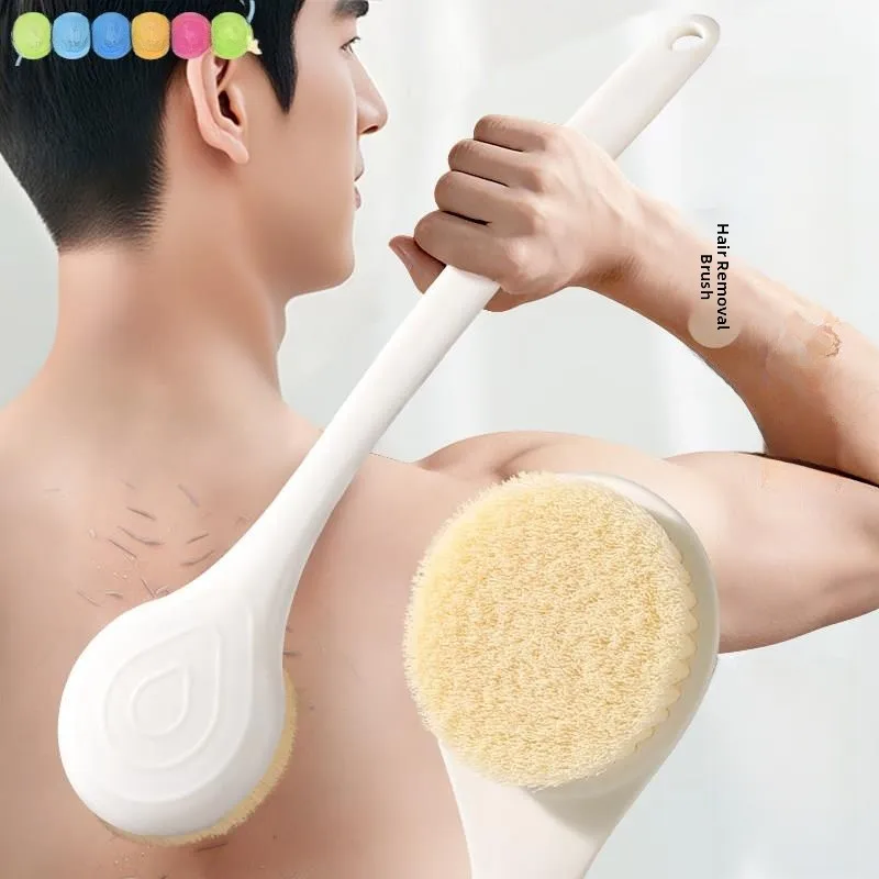 大型ロングハンドルバスブラシ-背中洗い用-強力ボディウォッシュバスブラシ-背中かき用ブラシ-一人で背中を洗える