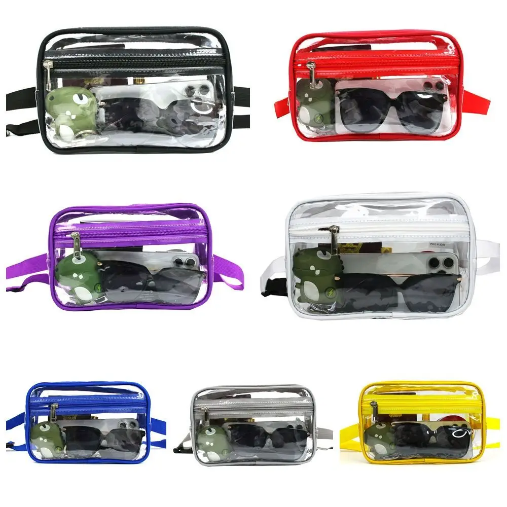 Casual Shoulder Bag Transparent Waist Bag Phone Bag Sport Fanny Pack Coin Purse PVC Woman Waist Packs Outdoor