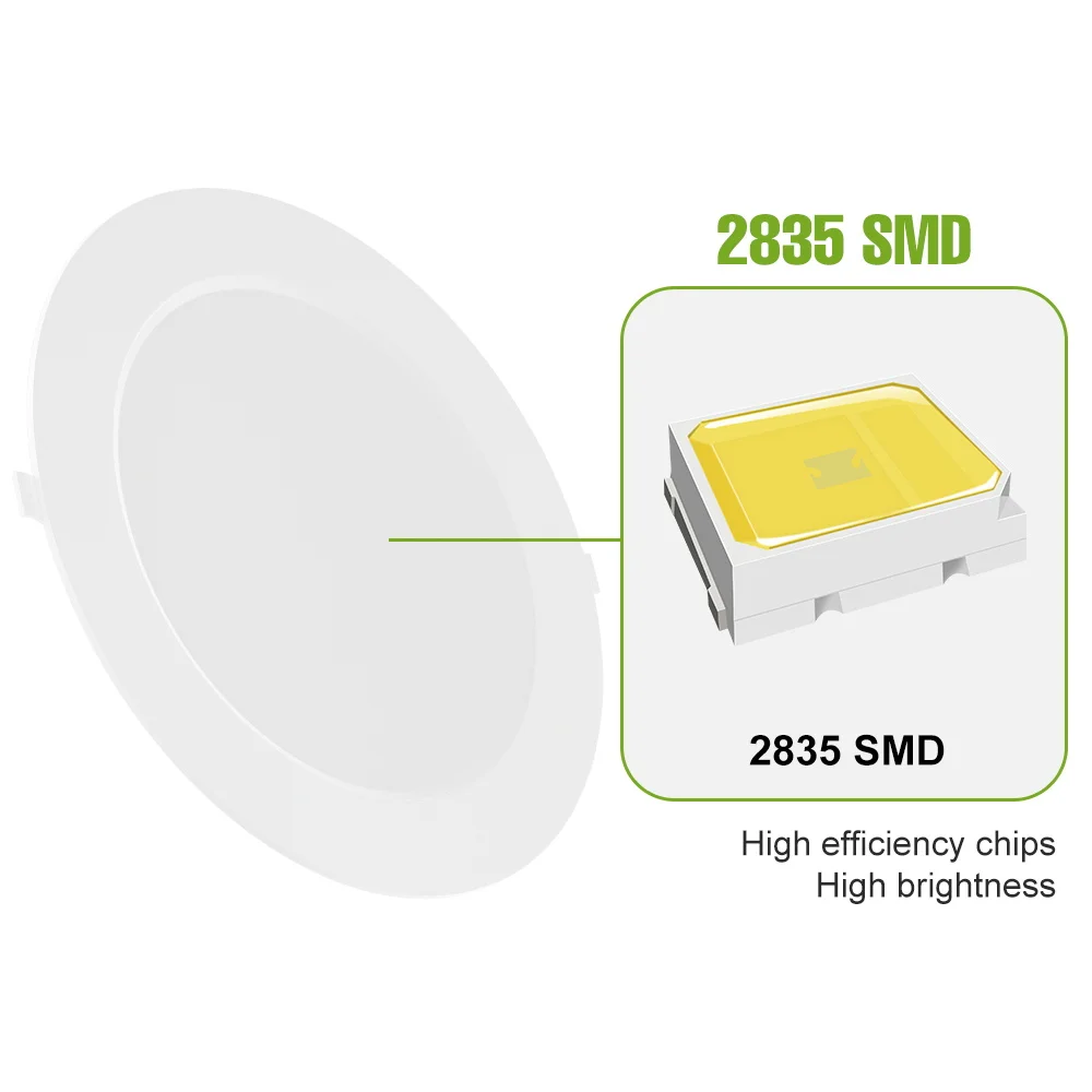 4 Packs LED Downlight Round Recessed Ceiling Lamp 220V LED Panel Lights Cold White Indoor Lighting 5W 10W 15W 20W 25W No Flicker