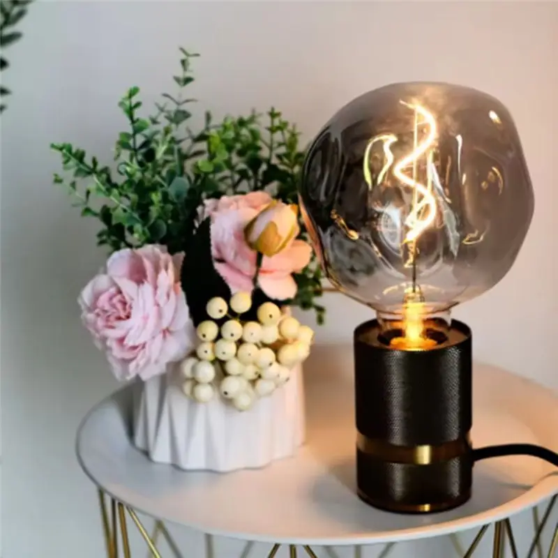 A69EE27 Vintage Led Bulb 4W 110V Dimmable Special Shaped Big Stone Bulb Festival Events Decorative Bulb A