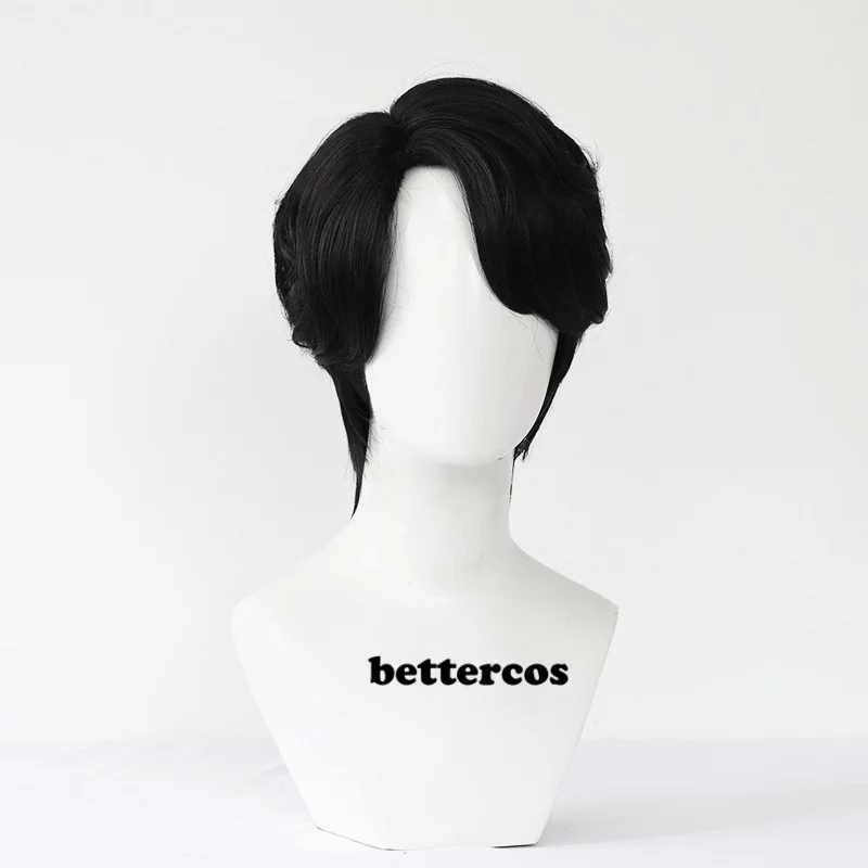 Saja Boys Jinu Wig Movie Cosplay KPOP Men Black 30cm Short Hair Star Demon Jinu Cosplay Wigs