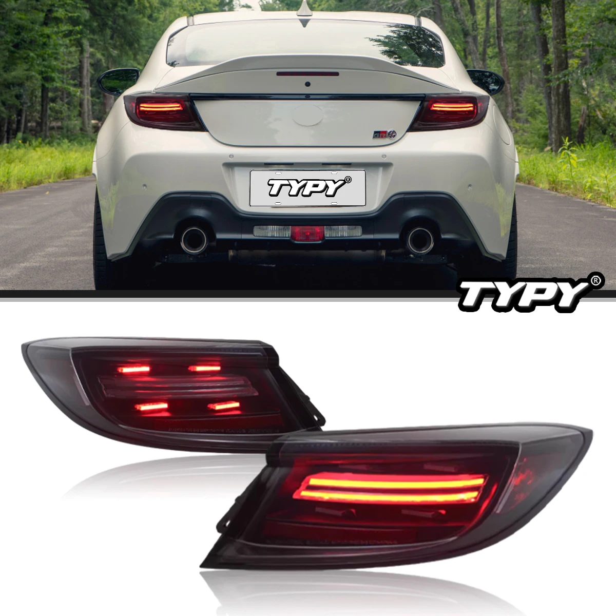 

TYPY Car Lights For Toyota GR86 Taillight BRZ Tail Lamps 2021-2024 LED Rear Light DRL Dynamic Turn Signal Brake