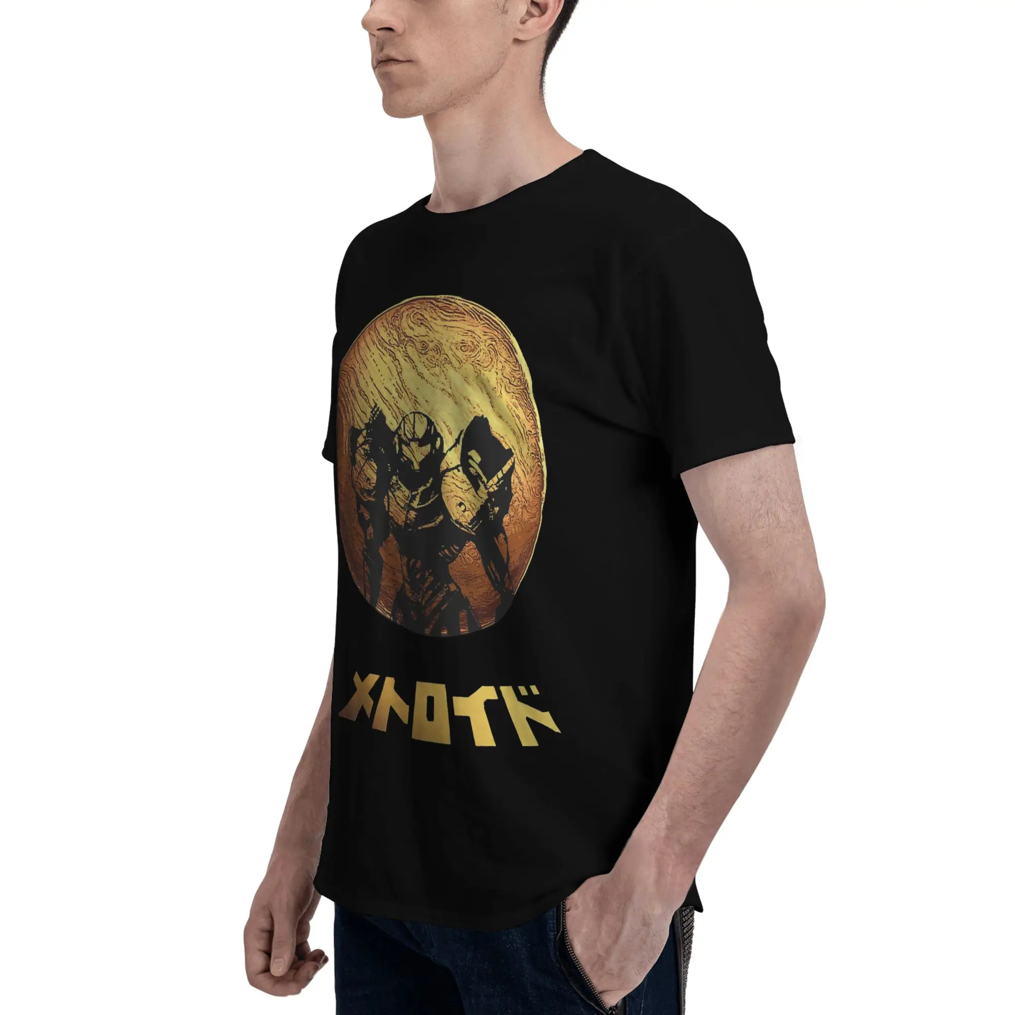Zebes Novelty Graphic 100% Cotton T-Shirt METROID PRIME Tees Tops For Men view 5