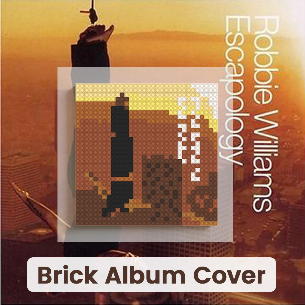 

R-Robbie Williams British Pop Rock Music Album Cover Building Blocks Mosaic Pixel Art Brick Painting Home Bedroom Wall Decor