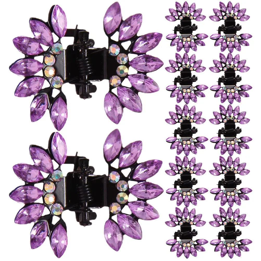

12Pcs Water Drill Hair Clips Mini Small Claw Clips for Women Girls Thick Thin Hair Styling Accessories Fashion Sparkles