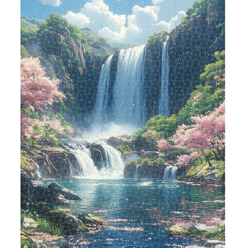 

500 Pieces Jigsaw Puzzle Forest Waterfall Landscape Jigsaw Puzzle Educational Toy for Kids Children 's Games Christmas Gift