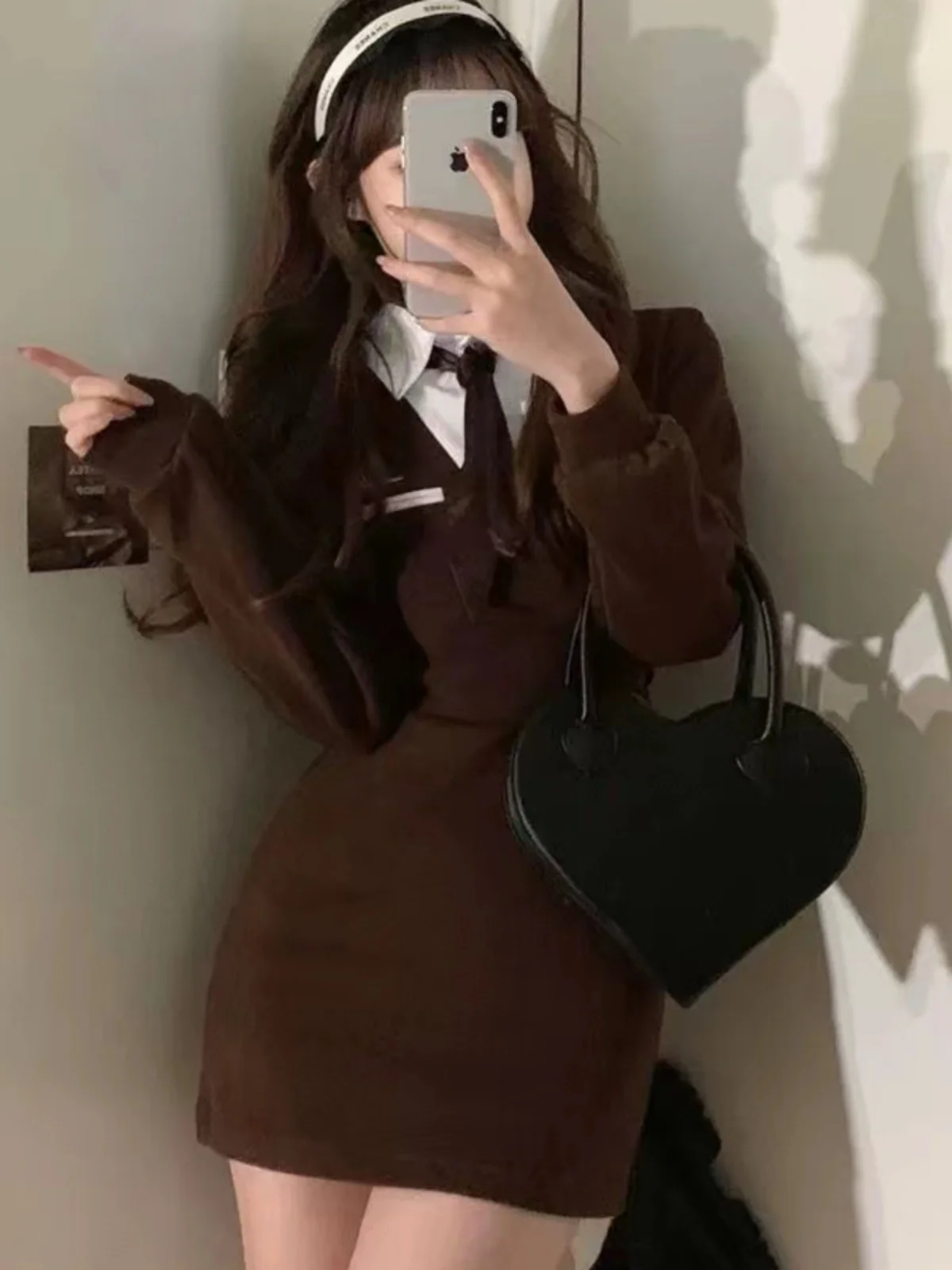 가을 신상 하이웨이스트 여성 투피스 스타일 롱 스커트 바디콘 스커트 출근룩