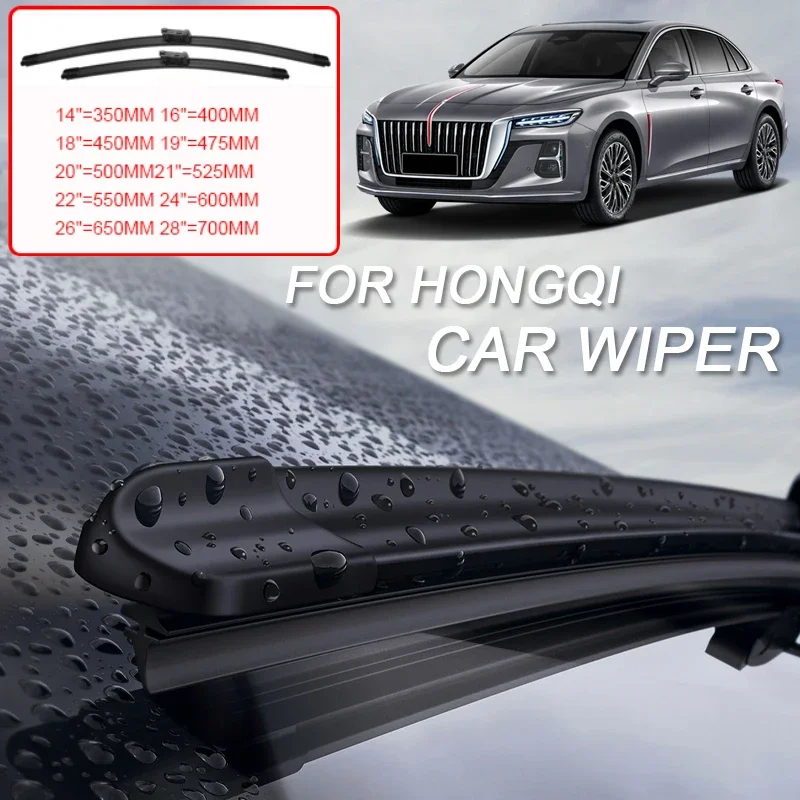 

2PCS For HONGQI EH7 EHS7 E-HS9 H5 OUSADO H9 HS3 HS5 HS7 Car Blade Windshield Wiper Auto Windshield Rubber Cleaning Accessories