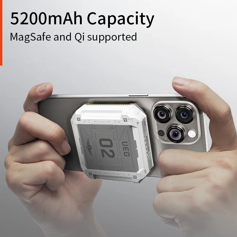 SHARGE Magnetic Battery 5200mAh Wireless Power Bank Portable MagSafe Charger for 15 Pro 14 Pro Samsung