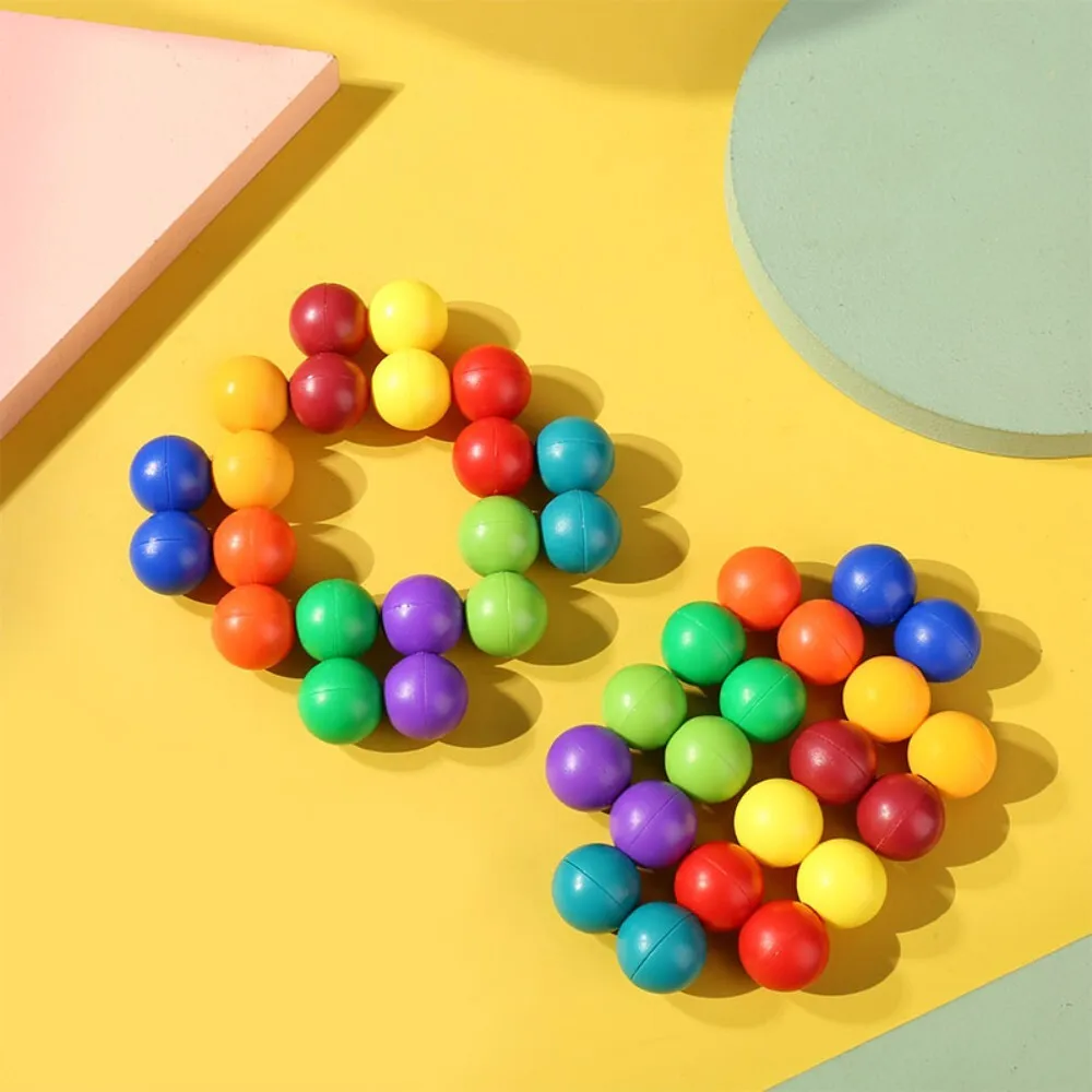 Bola de quebra-cabeça 3D com contas coloridas para alívio do estresse divertido brinquedo portátil perfeito para adultos e crianças jogo de atividades internas