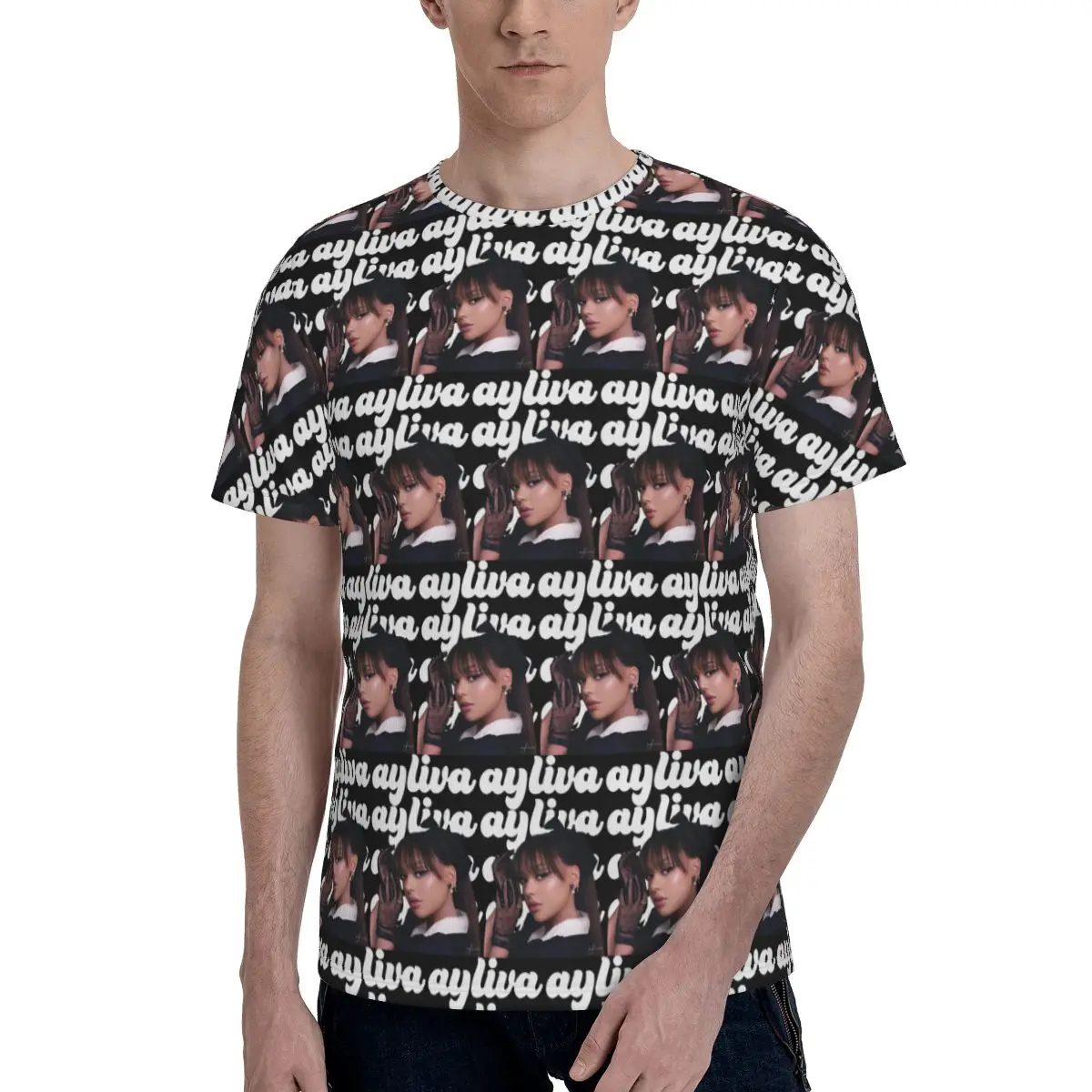 Pop Art Ayliva In Liebe T-Shirt for Men Cotton T Shirts Men's Tees Short Round Neck Summer Clothes Tops