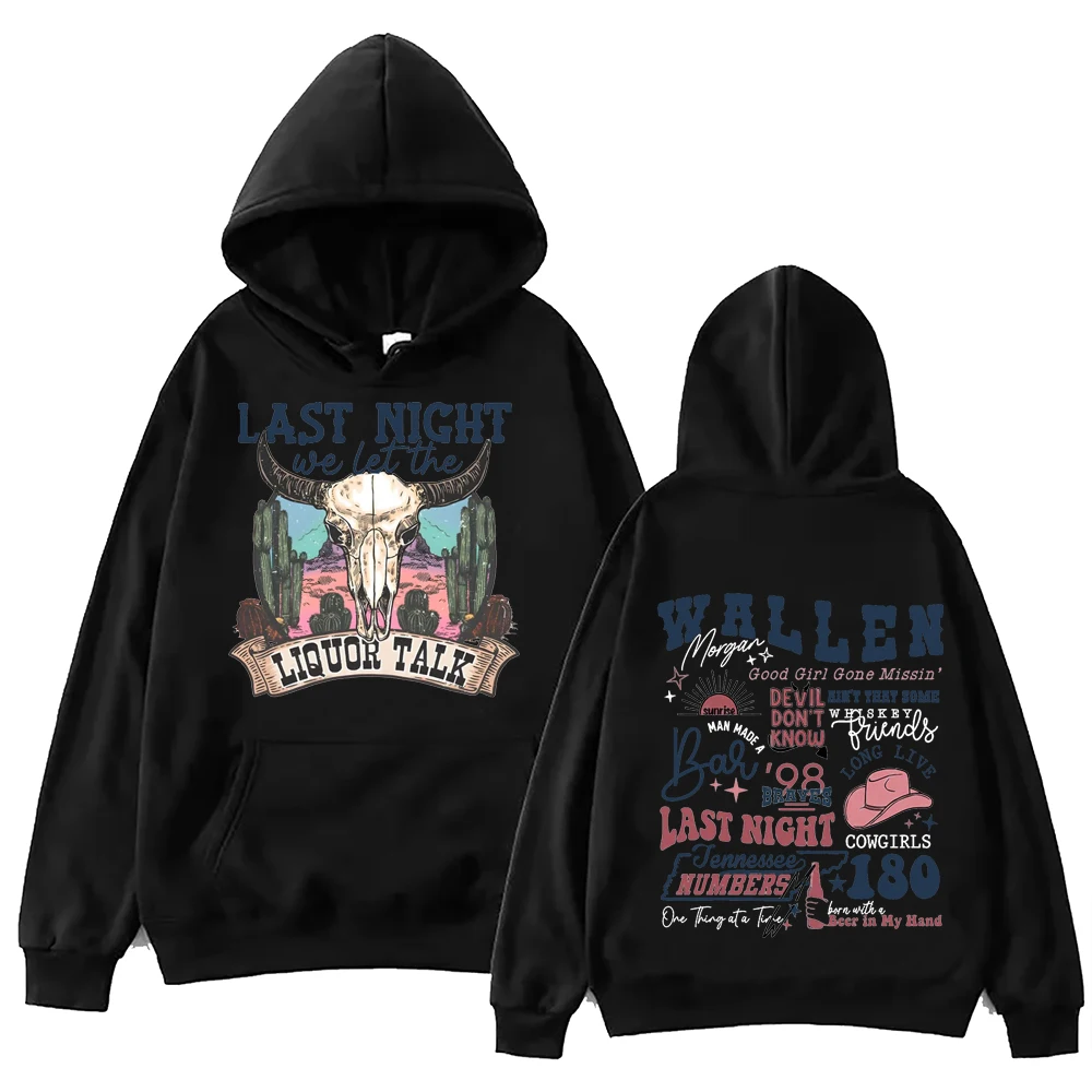 

2024 One Thing At A Time Last Night Morgan Wallen Hoodie Tops Long Sleeve Sweatshirt Music Fans Gift Spring Summer Casual