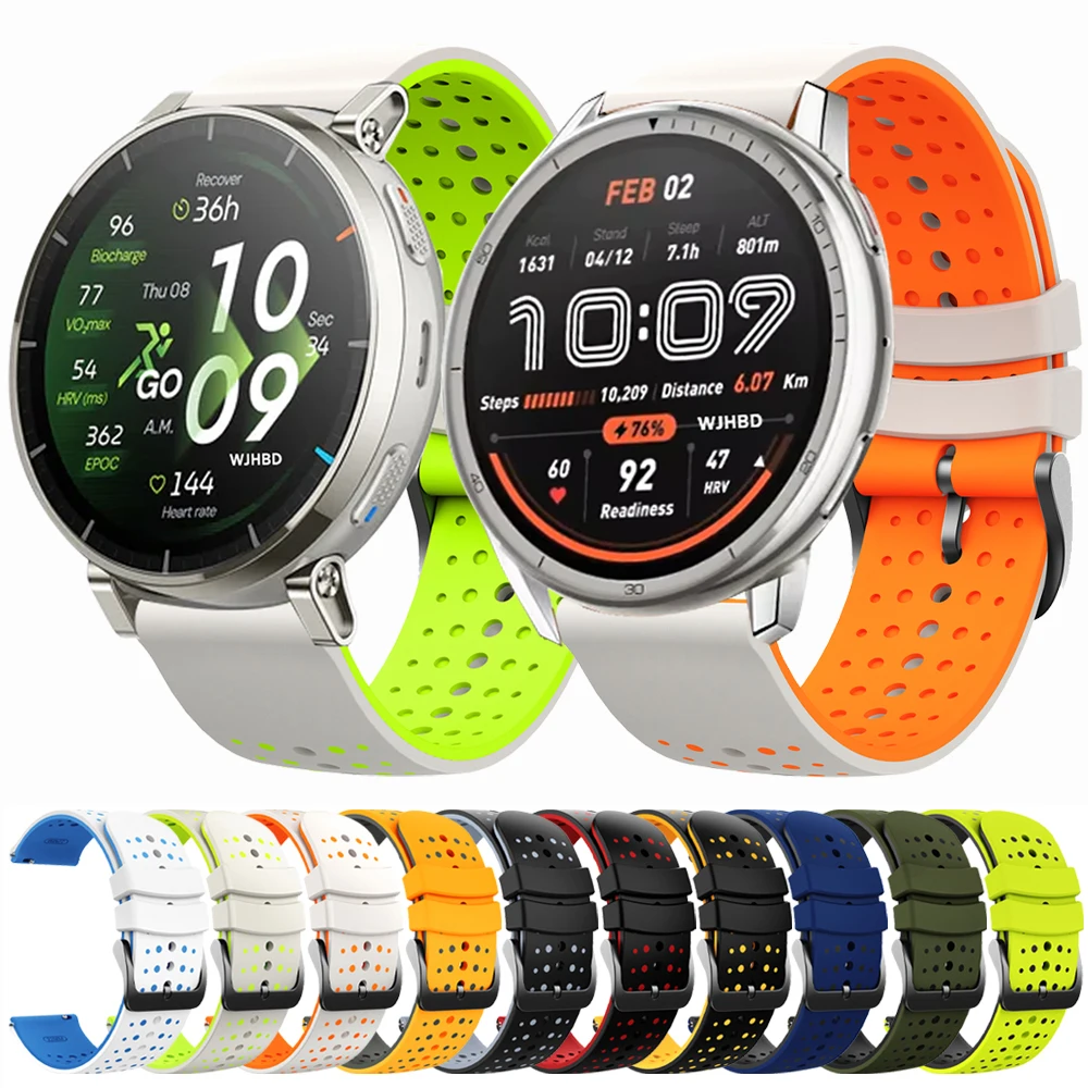 20mm 22mm Silikonarmband für Huami Amazfit Active 2 3 Max BALANCE 2 GTR4 2 3Pro GTS 4 2 mini Armband für Amazfit Bip 6 5 3