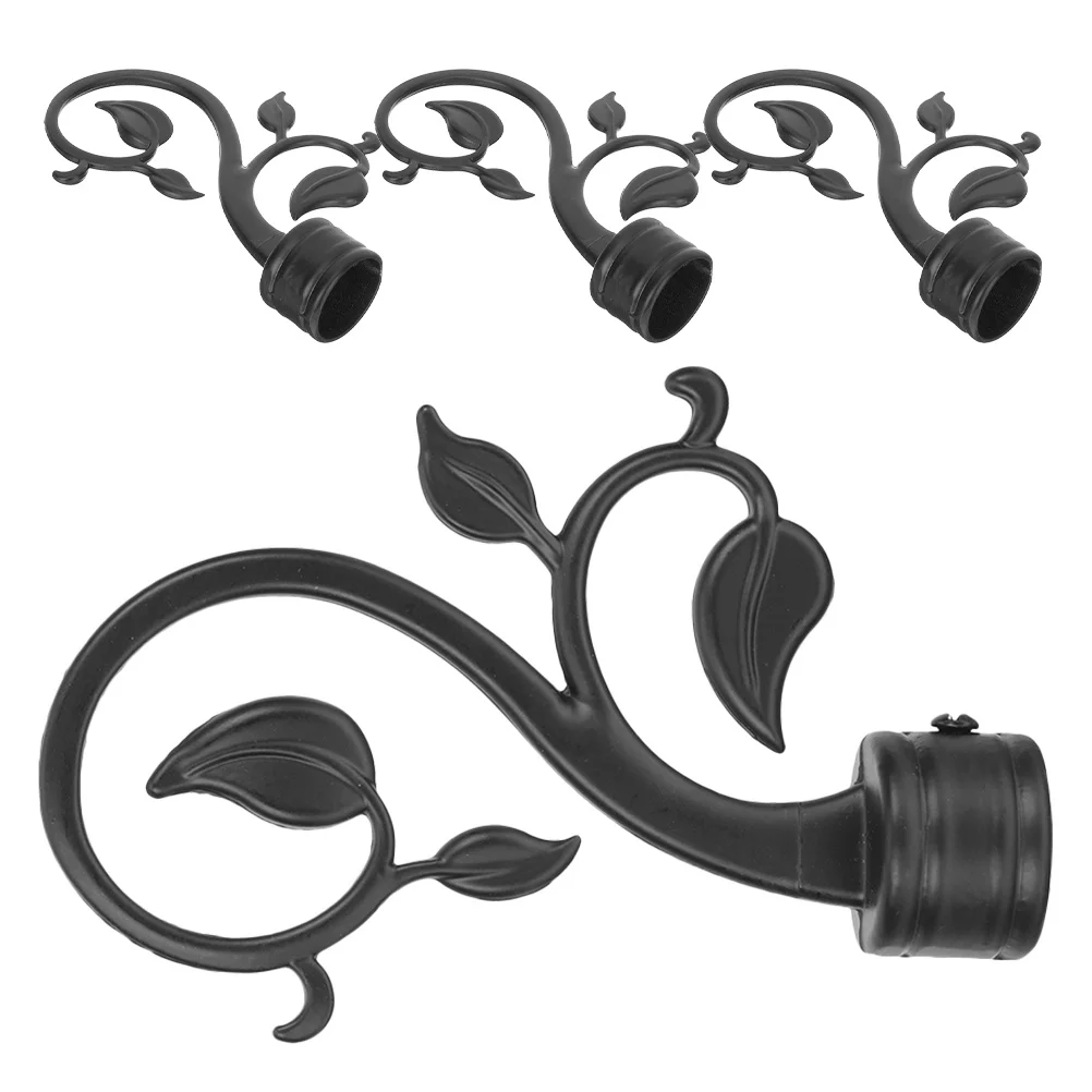 

4Pcs Decorative Curtain Rod Finials Vintage Style End Caps for Window Rods DIY Drapery Rail Home Bedroom Living Room Decor