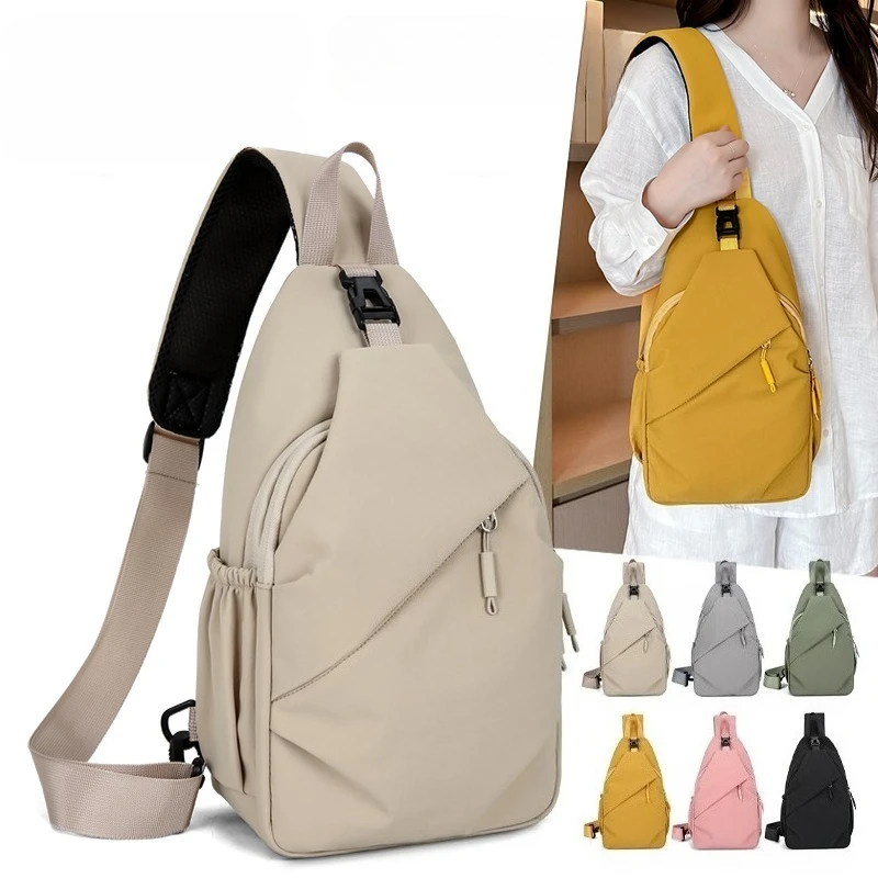 Unisex Large Capacity Chest Bag Casual Travel Waterproof Single Shoulder Bag Simple Multi-Functional Crossbody Bag