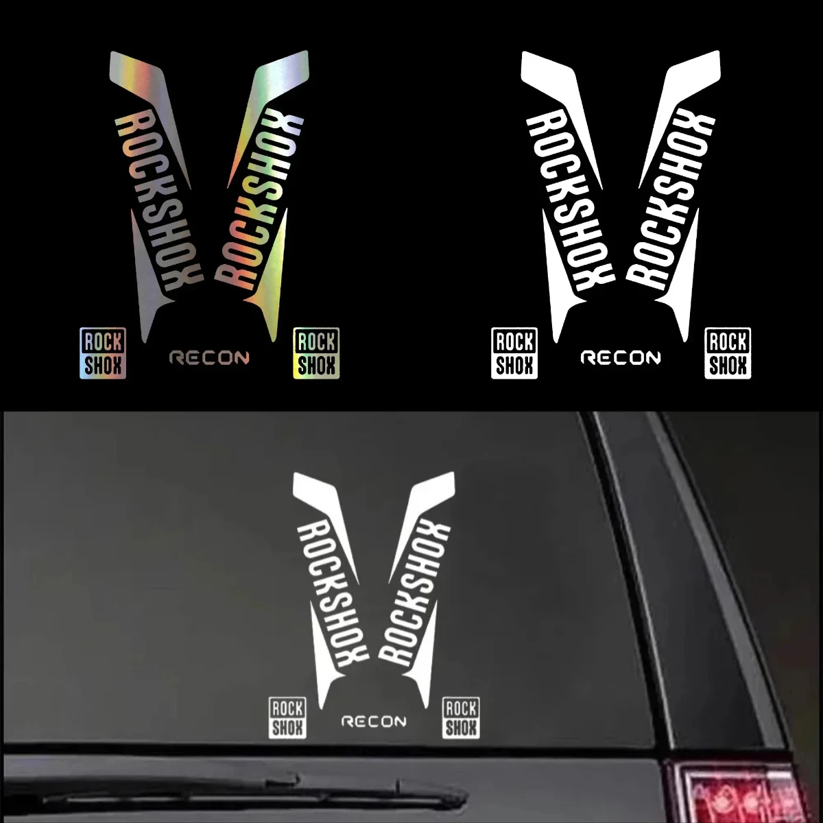 

RECON Waterproof Motorcycle Stickers UV Resistant Vinyl Decals - Mountain Bike MTB Car Sticker for Helmet