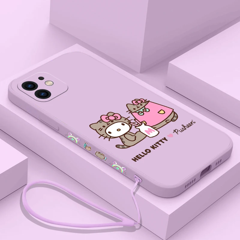 Sanrio Hello Kitty Cat pusheens Case For Samsung A81 A53 A91 A50 A12 A22S A52 A52S A51 A72 A71 A32 A22 A20 A30 A21S A12 4G 5G