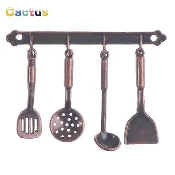 5 pz/set Dollhouse Miniature pala cucchiaio da minestra portaoggetti simulazione utensili da cucina accessori per la casa delle bambole