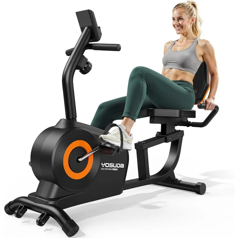 

Recumbent Exercise Bike for Home Magnetic Staionary Bike for Seniors Adults with Adjustable Seat 350LB Capacity 16level Resista