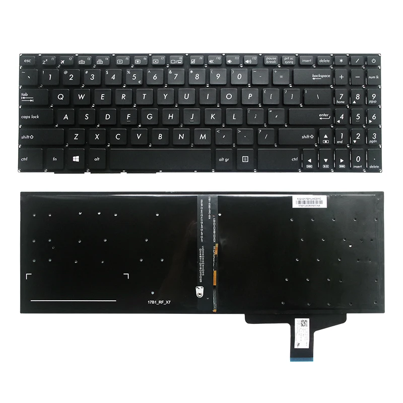 

New US Russian Latin Keyboard For Asus VivoBook N580 N580V M580 X580VD X580 With Backlit 0KNB0-5600RU00 English RU LA SP