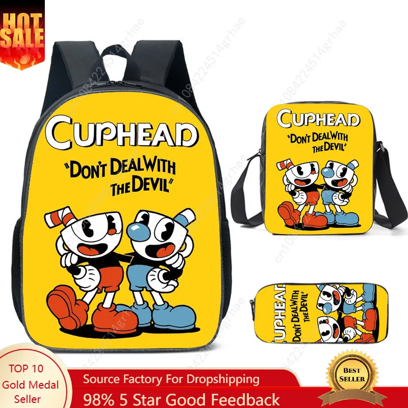 

Amazon hot selling tea cup head backpack, student backpack, cartoon backpack, shoulder bag, pencil case