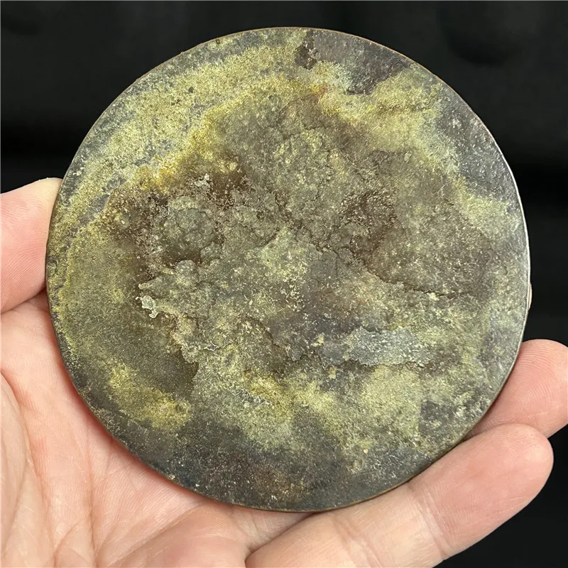 Bronze Crafts of the Han Dynasty Exquisite Green Rust and Gold Plated Bronze Mirror with First Rank and Rich Content