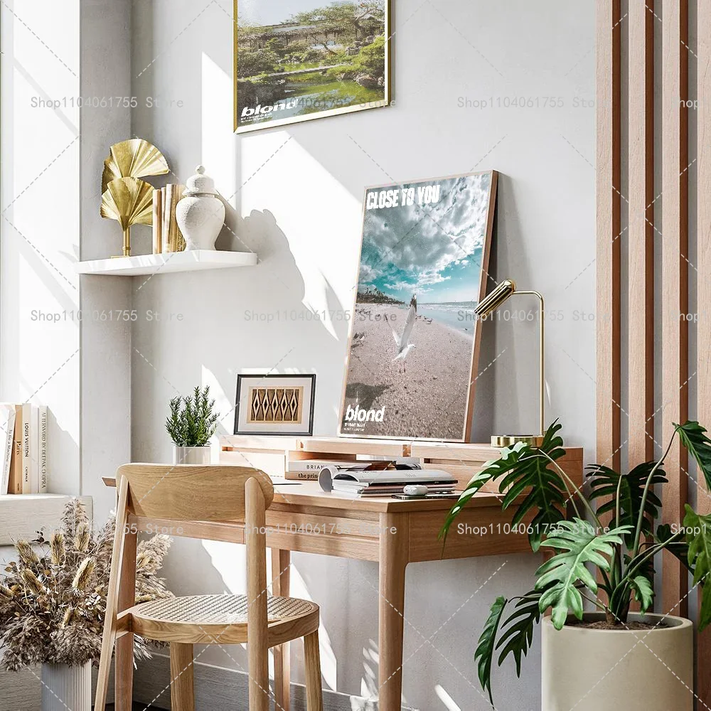 1 قطعة جديد فرانك المحيط شقراء الحنين الترا ألبوم الموسيقى قماش المشارك ذاتية اللصق الفن ورق مقاوم للماء ملصق غرفة جدار ديكور #4