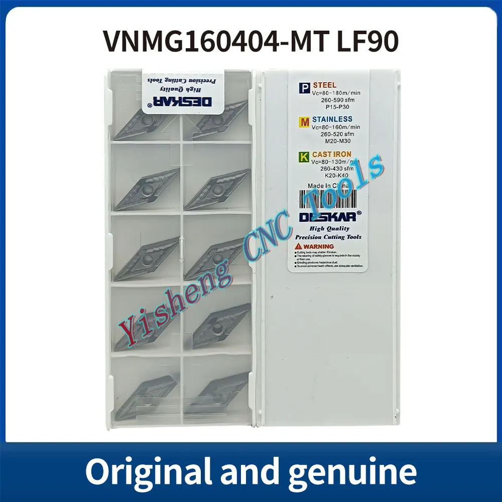 

DESKAR 100% оригинальный VNMG160404-MT LF90 режущий инструмент с ЧПУ, твердосплавная пластина со сменной резьбой