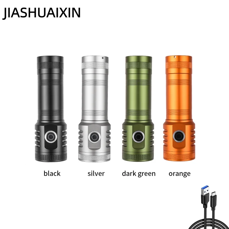 JIASHUAIXIN Neue Bunte 8*XPG Kleine Kanone Hochintensive Taschenlampe für den Außenbereich, 2000 Lumen Tragbare Helle Taschenlampe