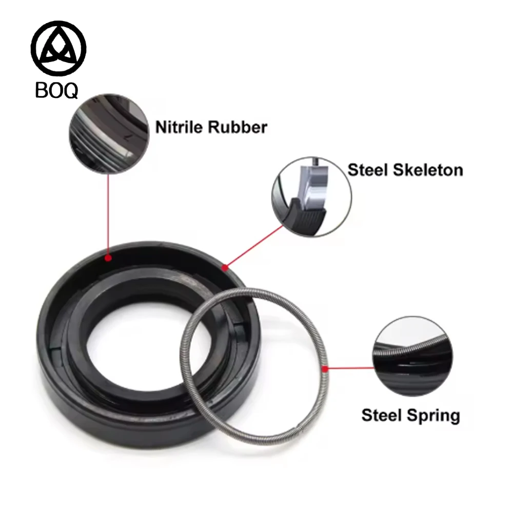 2PC TC NBR ID 41/42/43/44mm Shaft Rubber Rotary Oil Seal Double Lip for Motor Pump Machinery Nitrile Rubber Shaft Sealing Gasket