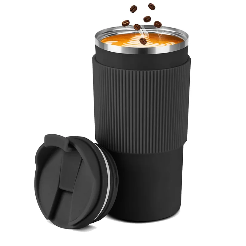 Thermal Mug, 450Ml Coffee Mug, Stainless Steel Travel Mug, Double-Walled Insulated, Car Coffee Mug for Tea