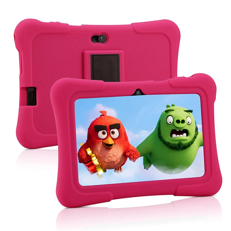 Tablette Android pour enfants avec Bluetooth, tablette pour tout-petits, étui antichoc, cadeau jouet pour enfants, étude, hébreu, WiFi, 7 pouces, 2