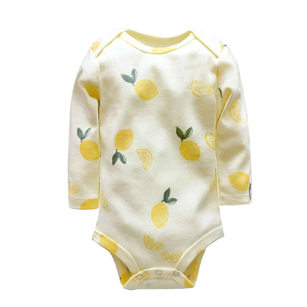 1-4Pieces New Fashion Newborn 100% Cotton Baby Boy Girl Bodysuit Long Sleeve Soft Infant Onesies Baby Shower Gifts Jumpsuits