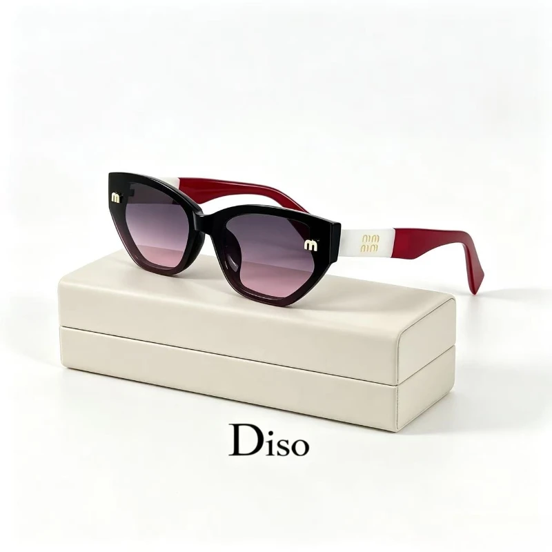 2026 New Letter Cat Eye Sunglasses Internet Celebrity Ins Same Retro Sun Glasses Women's Trendy Shades UV400 Protection Eyewear