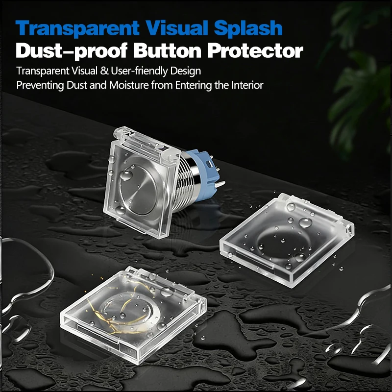 Plastic Protective Transparent Cover For 16/19/22mm DIY Metal Buzzer Indicator LED Flash Light Button Switch A Burglar Alarm