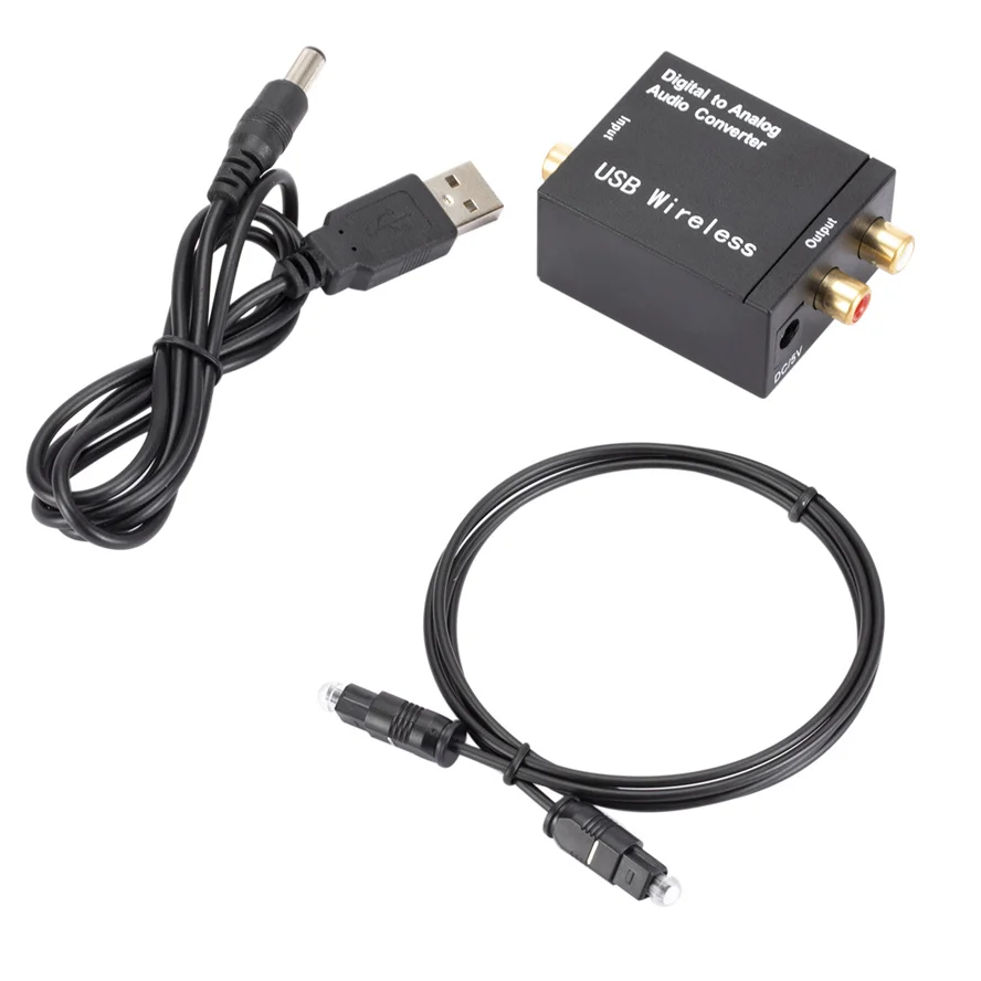 Digital to Analog Audio Converter Optical Fiber Toslink Coaxial Bluetooth 4.0 3.5mm Suitable For TV Digital Coaxial Optic Analog