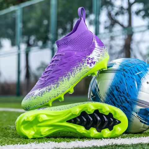 New Men Soccer Shoes FG/TF High-top Futsal Cleats Sneakers Football Boots Grass High-quality Non-Slip Match Indoor Hot-selling