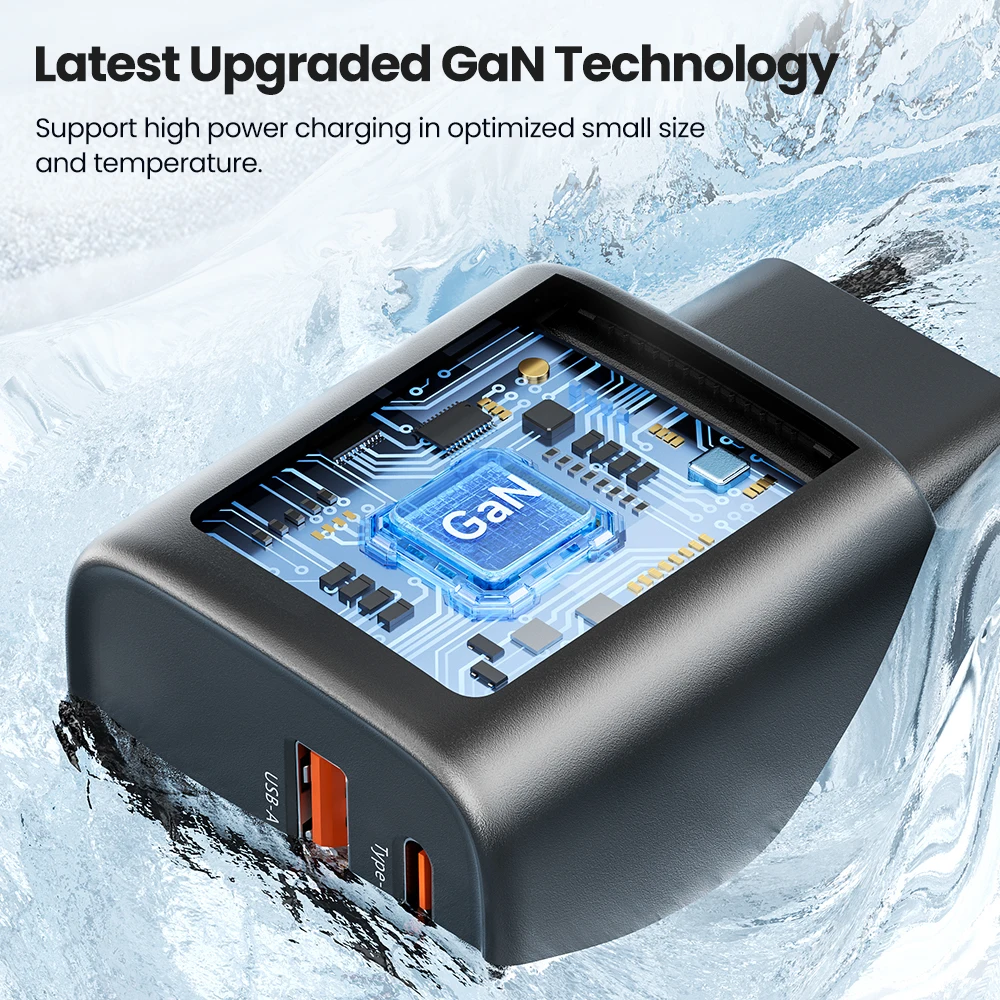 Toocki GaN USB C شاحن للسفر 30 واط المحمولة USB شحن سريع شحن سريع نوع C شاحن آيفون Xiaomi POCO UK/KR التوصيل #5