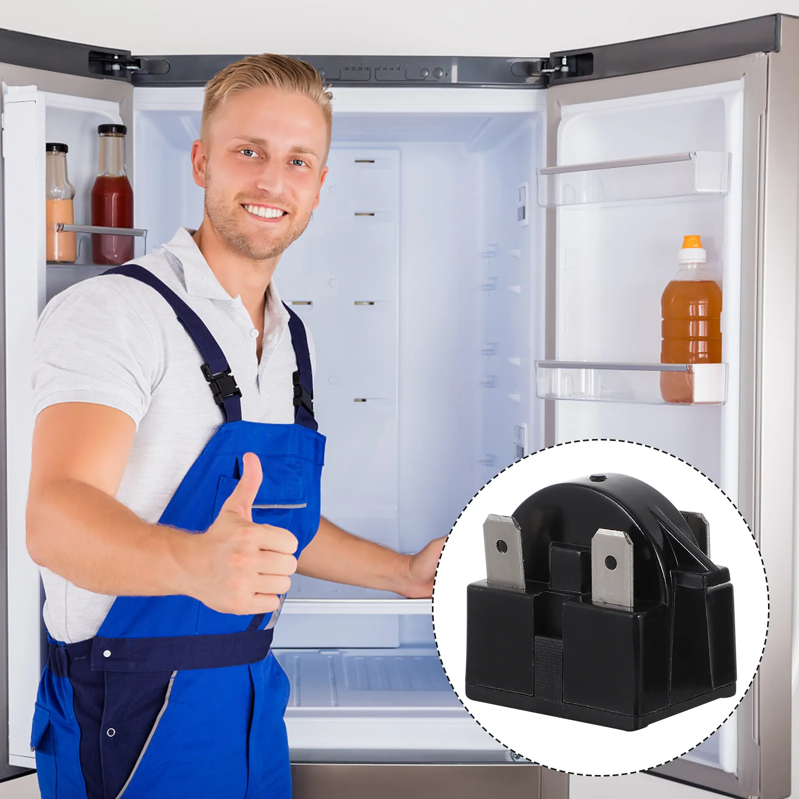 3Pcs Refrigerator Starter Relay Premium Plastic Start Relay for Refrigerator Freezer Wine Cooler Beverage Cooler Stable