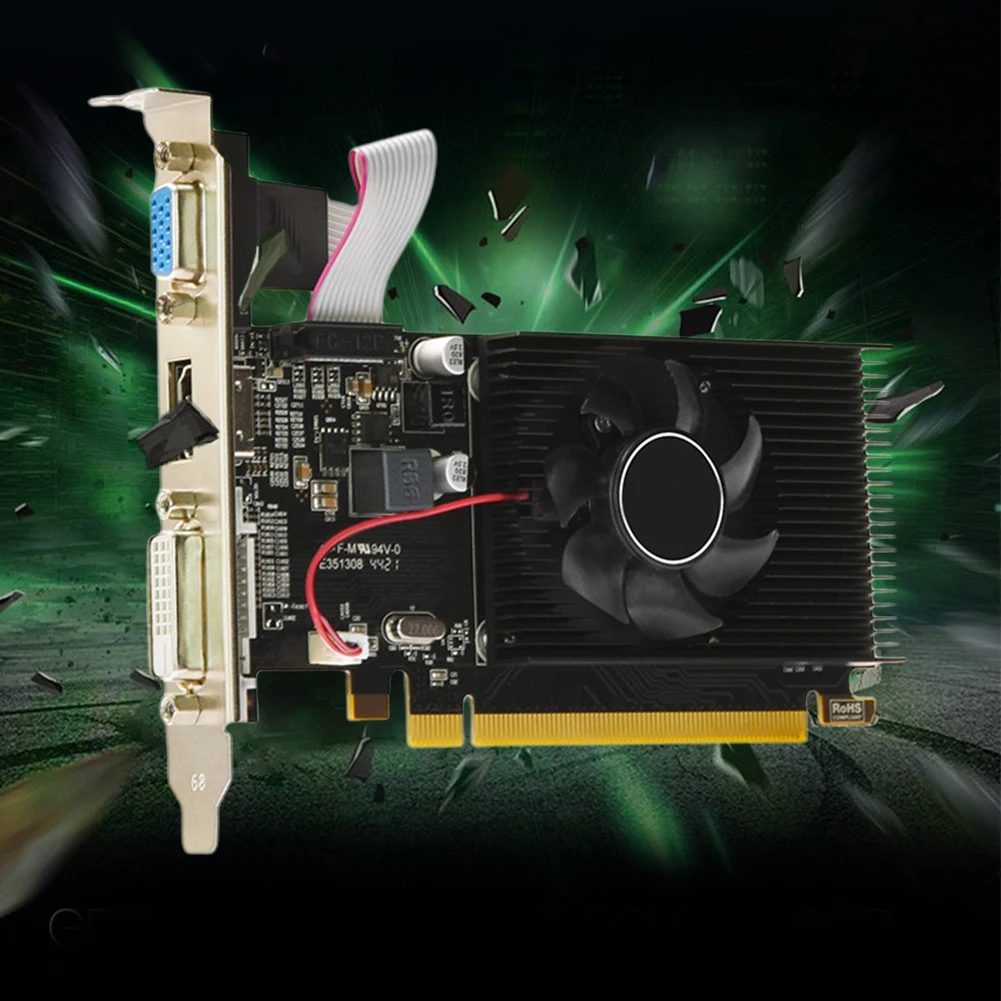 R5 230 2GB GDDR3 64Bit بطاقة الرسومات PCI-E 2.0 16X بطاقات الفيديو AMD Radeon R5 230 رقاقة ألعاب الكمبيوتر GPU VGA محولات الرسومات