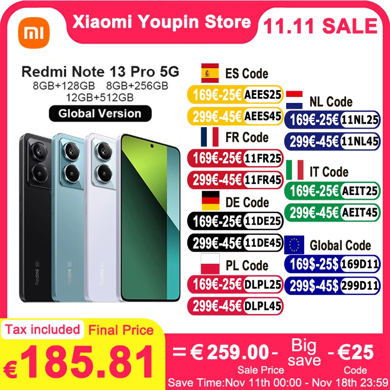 Global Version Xiaomi Redmi Note 13 Pro 5G 6.67