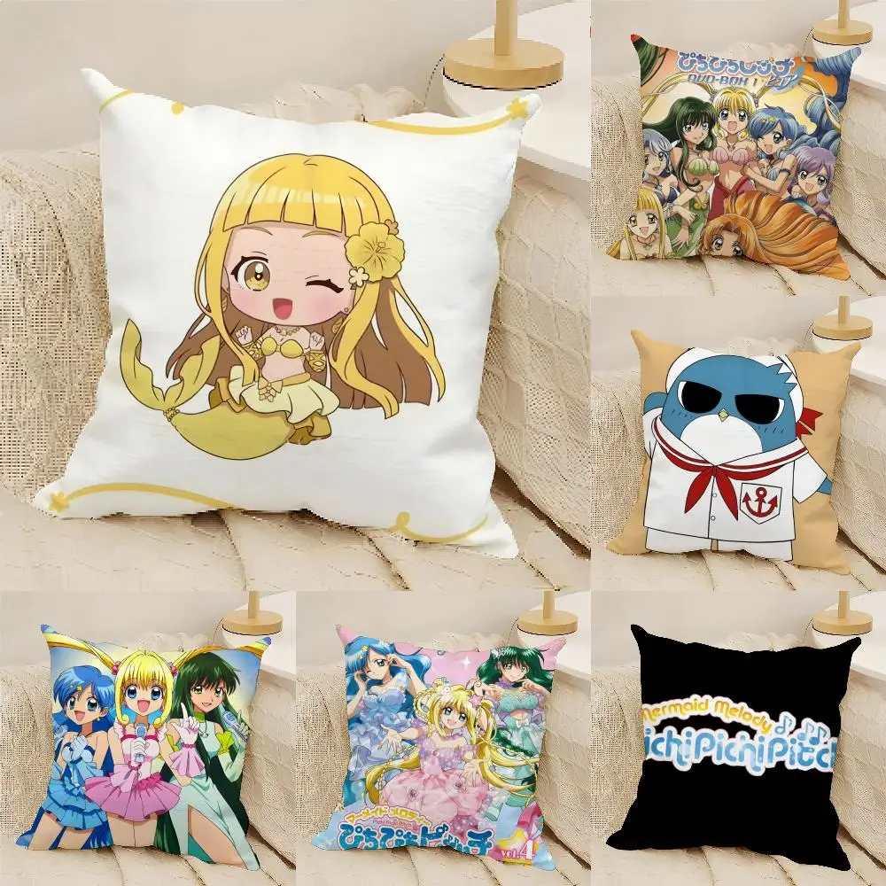 

Наволочка для подушки Comic Anime M-Mermaid Melody Pichi Pichi Pitch 5, натуральный лен, двусторонняя печать, для дивана, домашнего декора