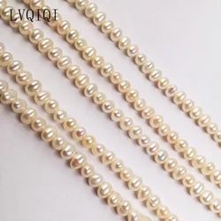 LVQIQI Natural Freshwater Pearl Bead Round shape Spacer Punch Loose Beads For jewelry making DIY Necklace Bracelet Accessories