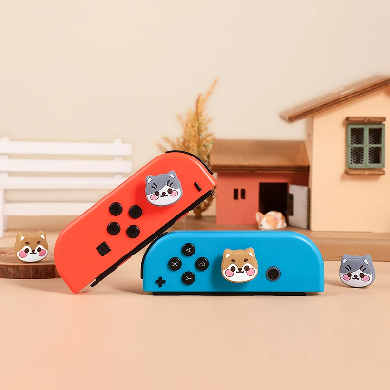 4pcs Joy Con Joystick Caps For Nintendo Switch Oled Lite Controller Thumb Grips Joystick Cap Soft Silicone Covers Button